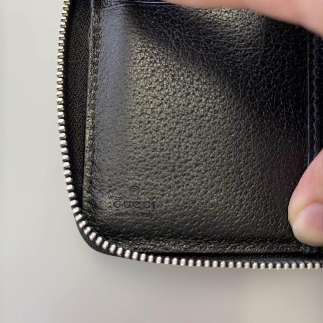 t*n様 グッチ レザー ロゴ ラウンドファスナー 長財布 GUCCI 美品