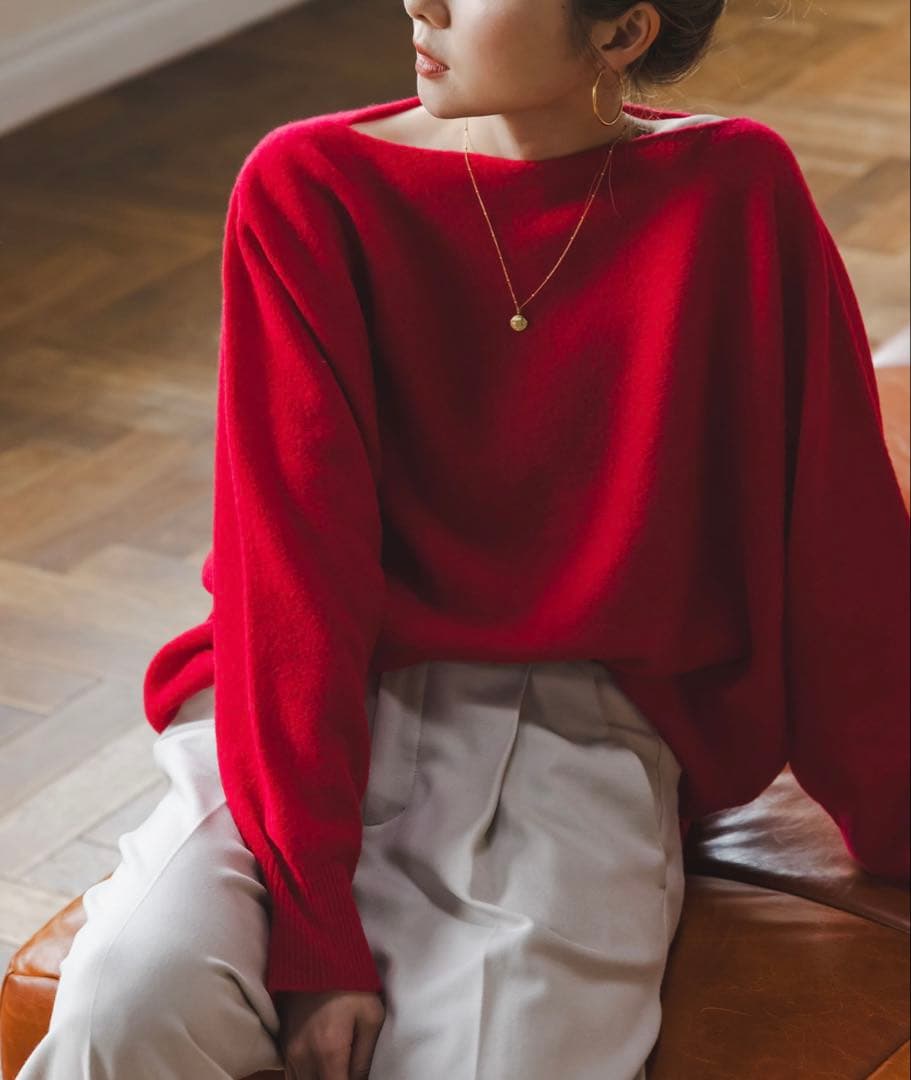 Noble ノーブル ファインウールドルマンプルオーバー レッド