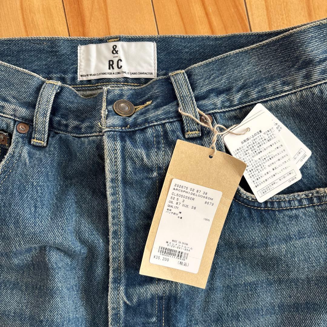 新品　カレンソロジー＜&RC＞スーパーワイドルーズデニム　38サイズ