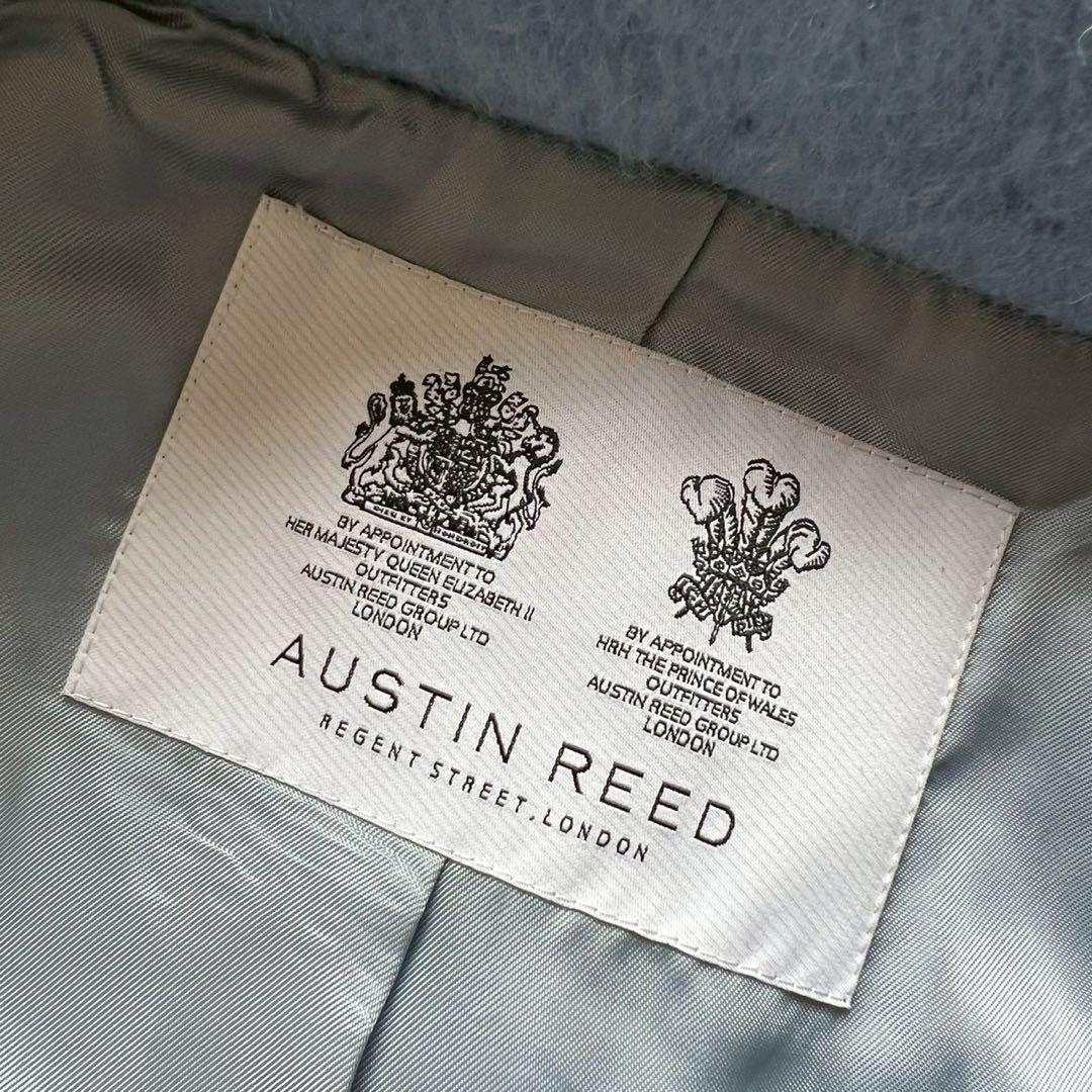 AUSTIN REED フォックスファー モヘヤ混シャギーダッフルコート 40