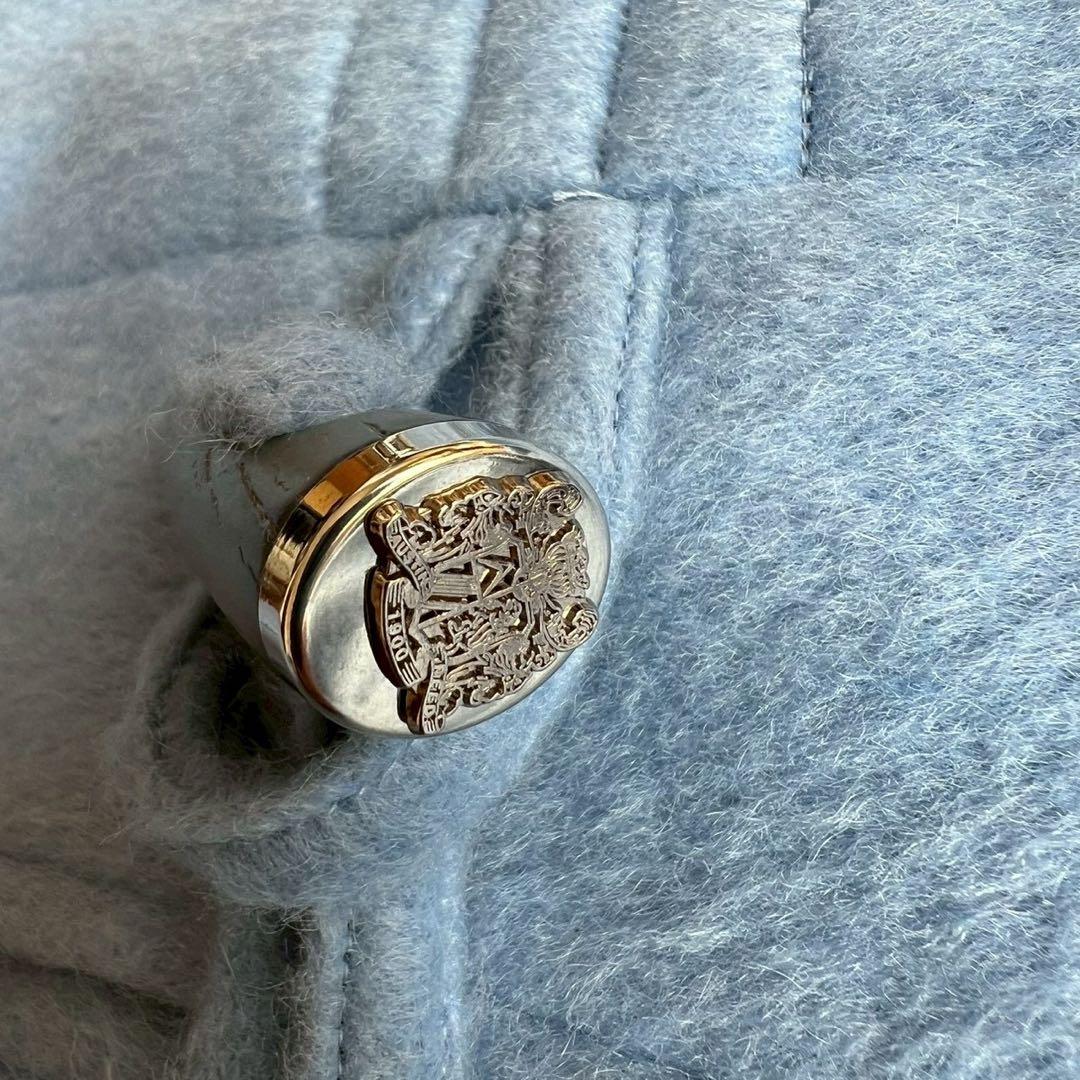 AUSTIN REED フォックスファー モヘヤ混シャギーダッフルコート 40