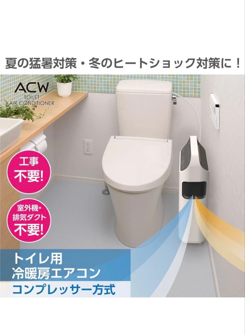 トイレ用エアコン 冷暖房機能 スリム設計