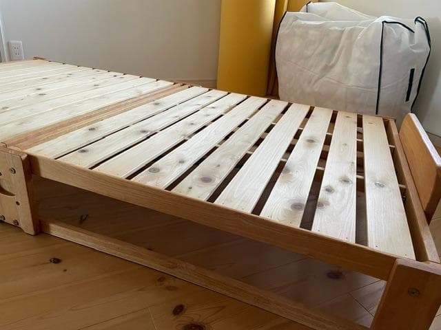 中居木工　国産ひのきすのこ折りたたみベッド（2008年　シングル）