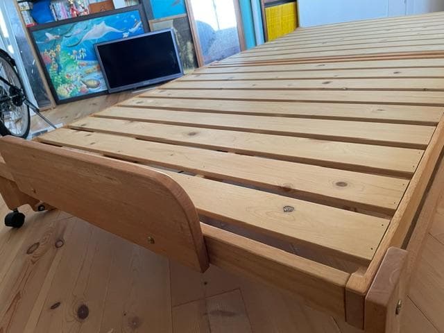 中居木工　国産ひのきすのこ折りたたみベッド（2008年　シングル）