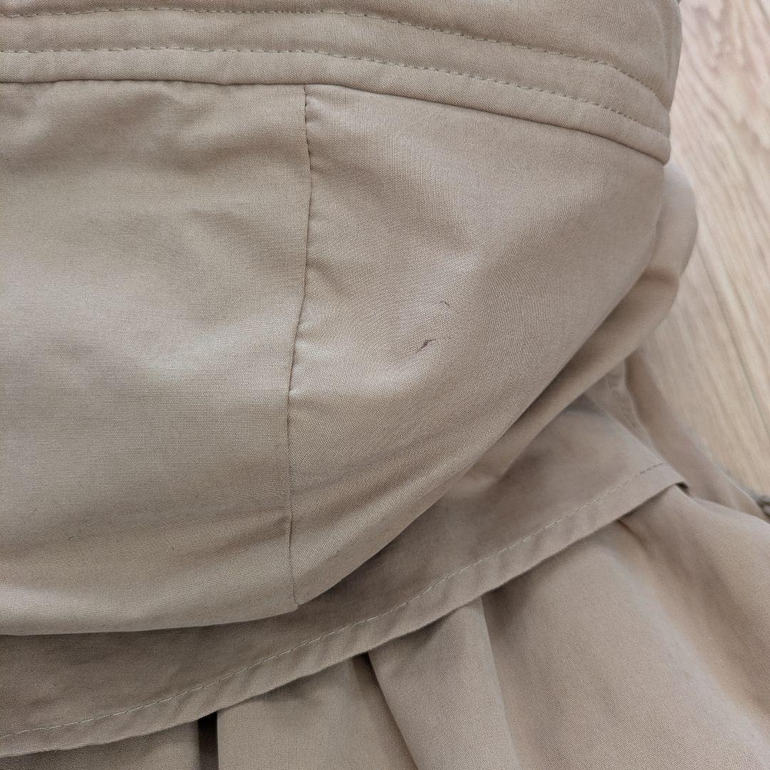 雑誌掲載 パシオーネ ファー ペプラム ダウンベスト ツートン M ベージュ