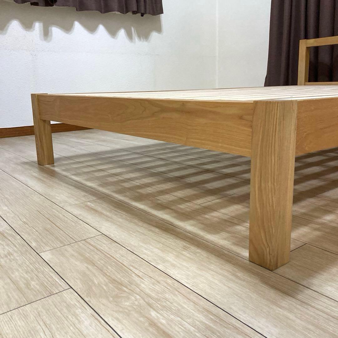 【自社配送エリア内限定販売】パっと見美品！MUJIセミダブルサイズベットフレーム