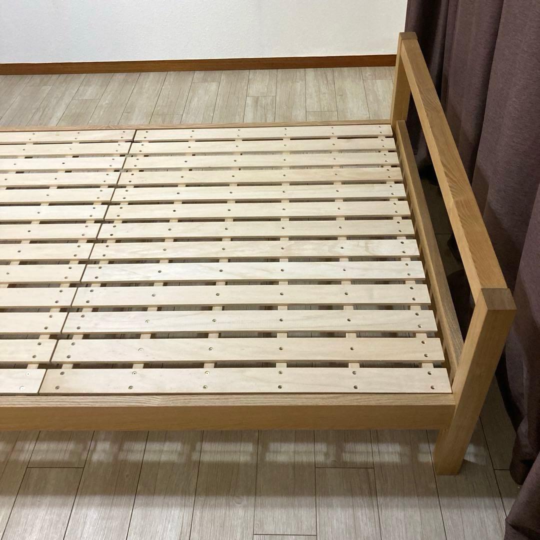 【自社配送エリア内限定販売】パっと見美品！MUJIセミダブルサイズベットフレーム