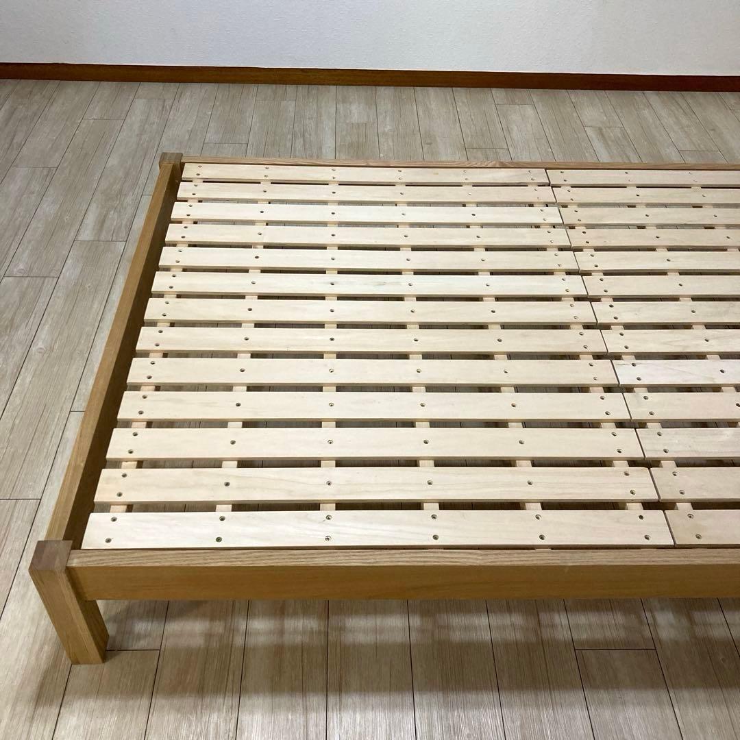 【自社配送エリア内限定販売】パっと見美品！MUJIセミダブルサイズベットフレーム