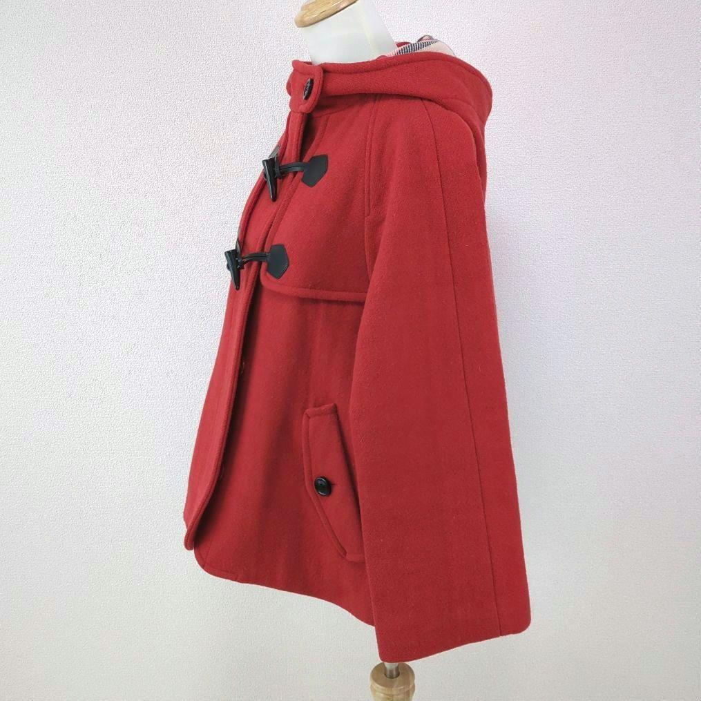 ブルーレーベルクレストブリッジ ショートダッフルコート 赤 オレンジ 38