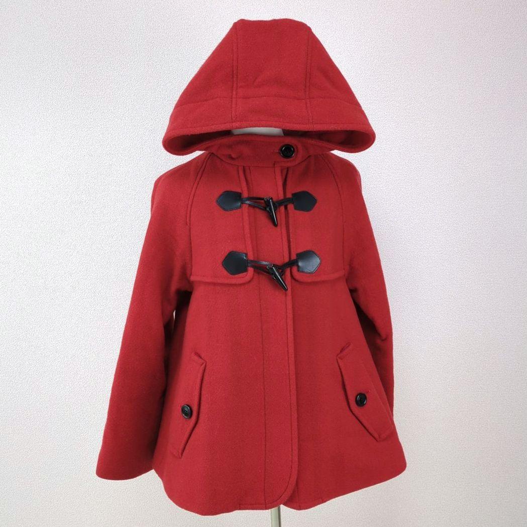 ブルーレーベルクレストブリッジ ショートダッフルコート 赤 オレンジ 38