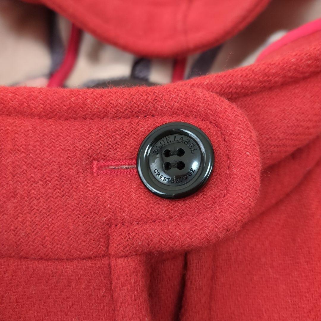 ブルーレーベルクレストブリッジ ショートダッフルコート 赤 オレンジ 38