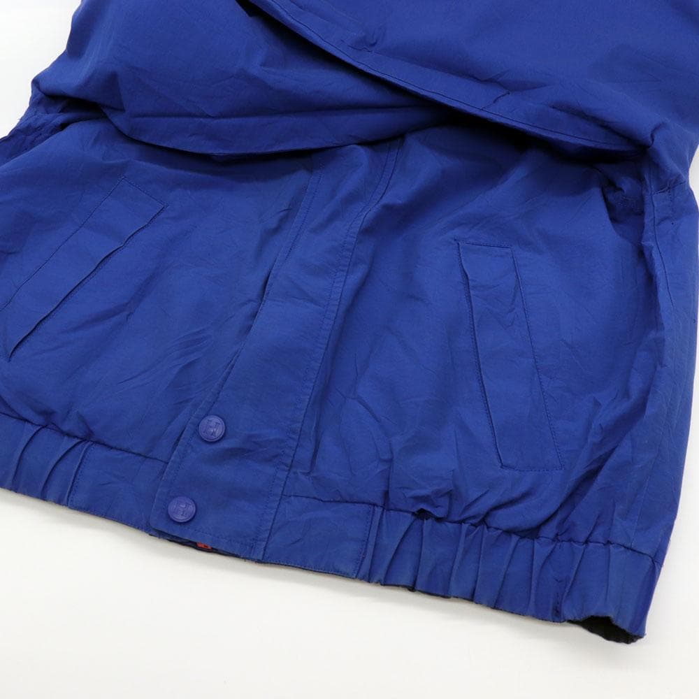 希少！９０s トミーヒルフィガー 背中ロゴ刺繍リバーシブルナイロンジャケット