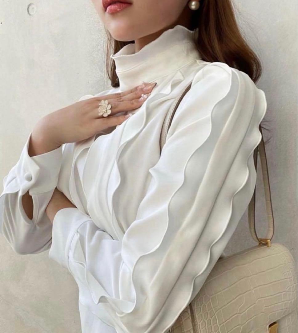 sheller シェリエ eleganceフリルブラウスシャツ