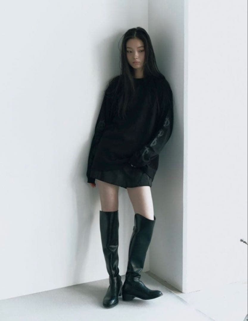 靴 hiand Round-top Knee-High Boots