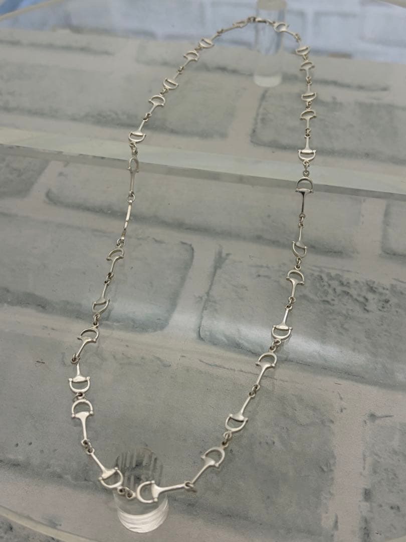 美品　ヴィンテージ　アメリカンシルバー　ホースビット　ネックレス　52cm