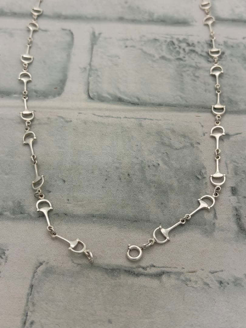 美品　ヴィンテージ　アメリカンシルバー　ホースビット　ネックレス　52cm