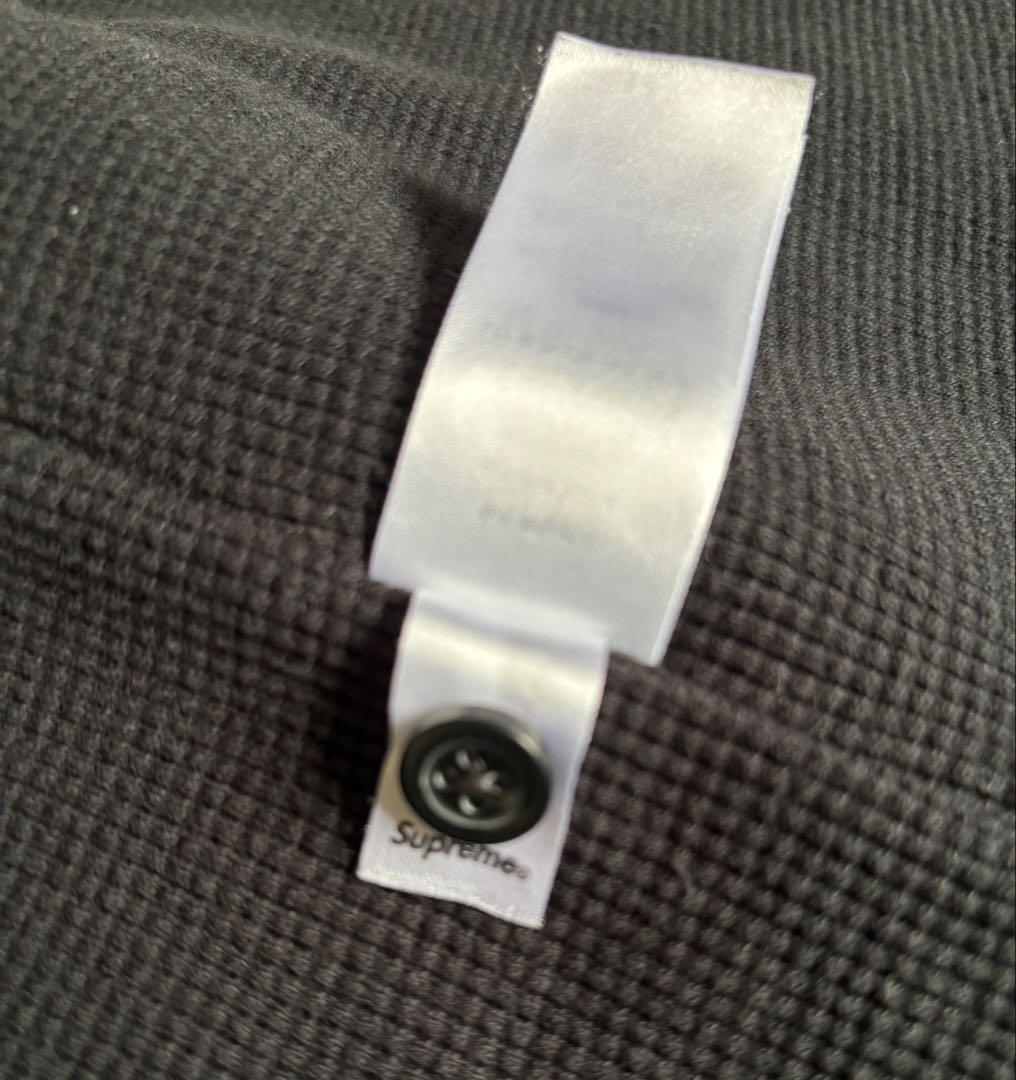 SUPREME Waffle Plaid Hooded Shirt M 黒