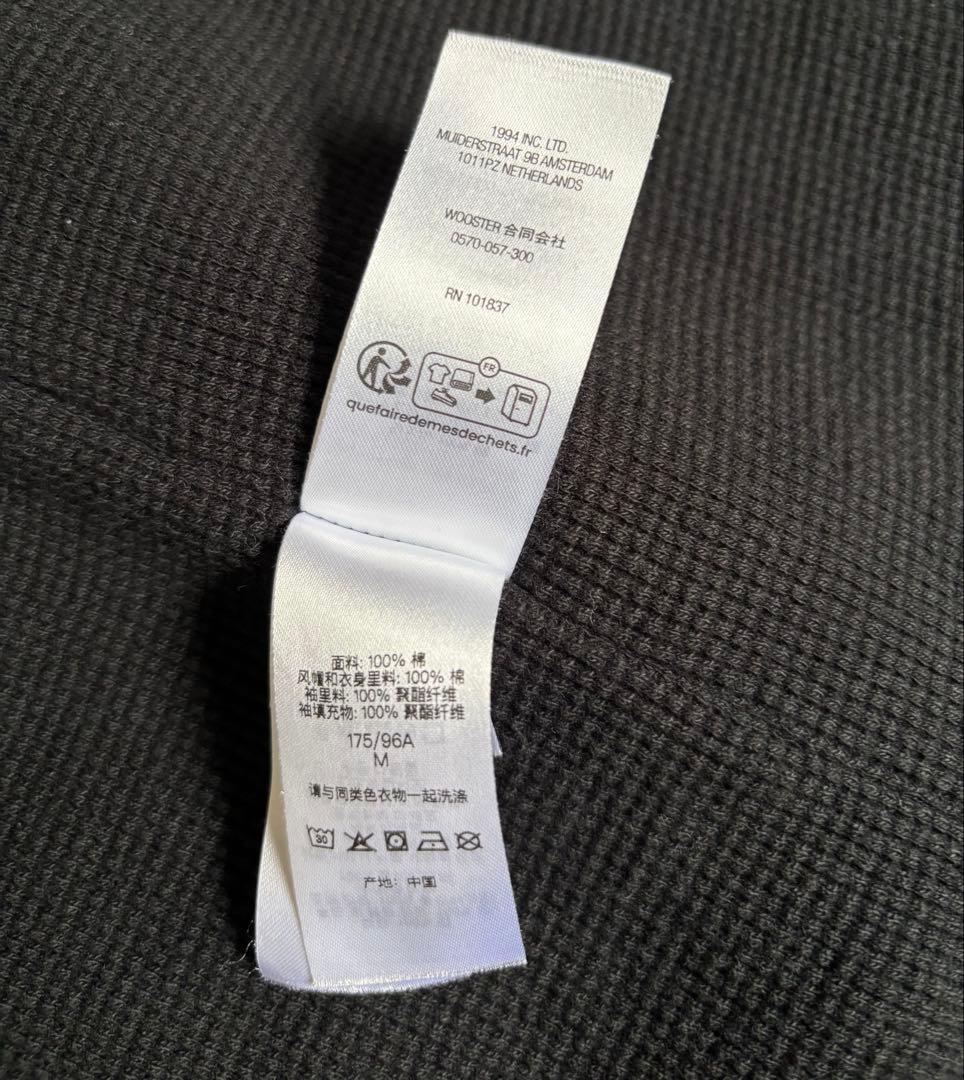 SUPREME Waffle Plaid Hooded Shirt M 黒