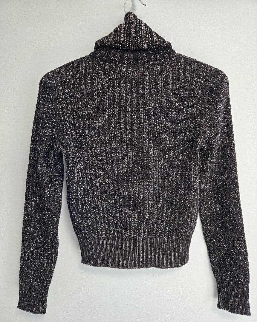 美品 CHANEL シャネル ラメ入りタートルネックセーターsize42