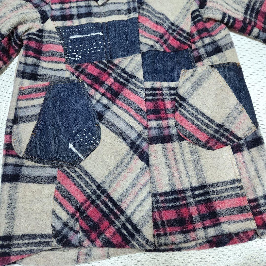 akane femme あむう　コート　レディース　チェック　ウール混