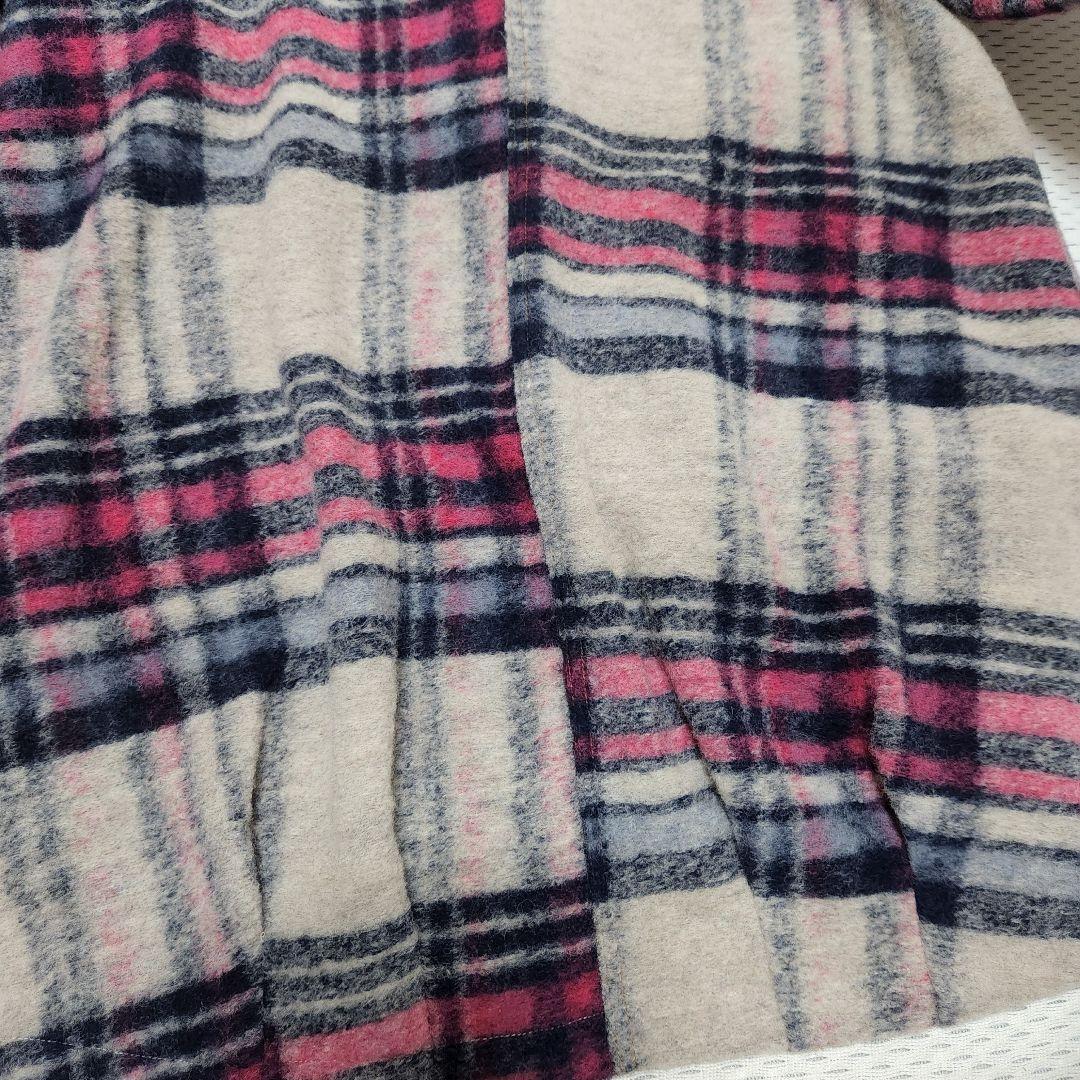 akane femme あむう　コート　レディース　チェック　ウール混