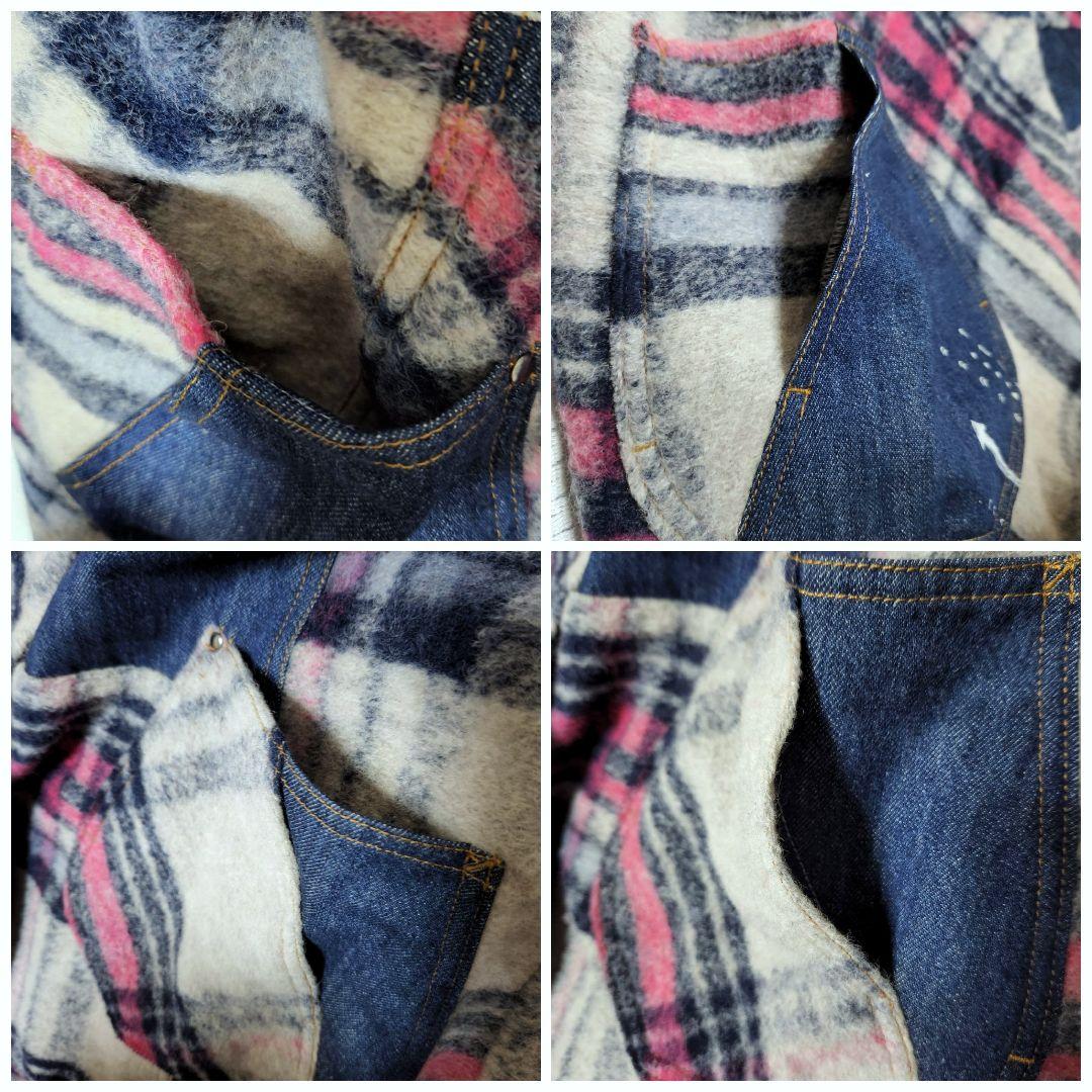 akane femme あむう　コート　レディース　チェック　ウール混