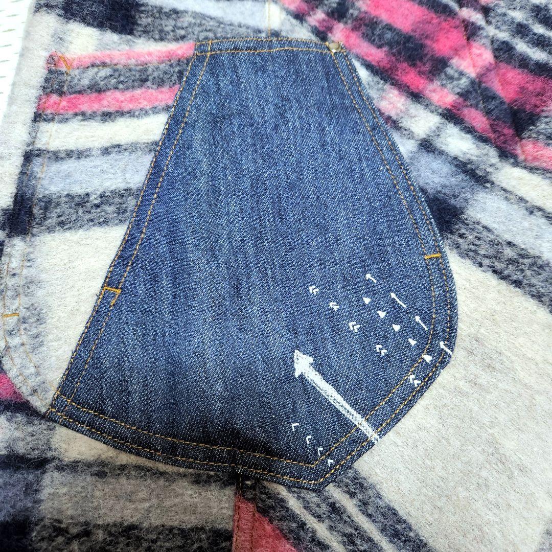 akane femme あむう　コート　レディース　チェック　ウール混