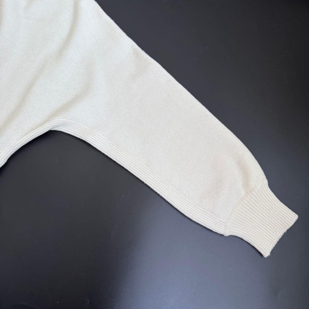 早春コーデ Cruciani ウールカシミヤニット ホワイト クルチアーニ