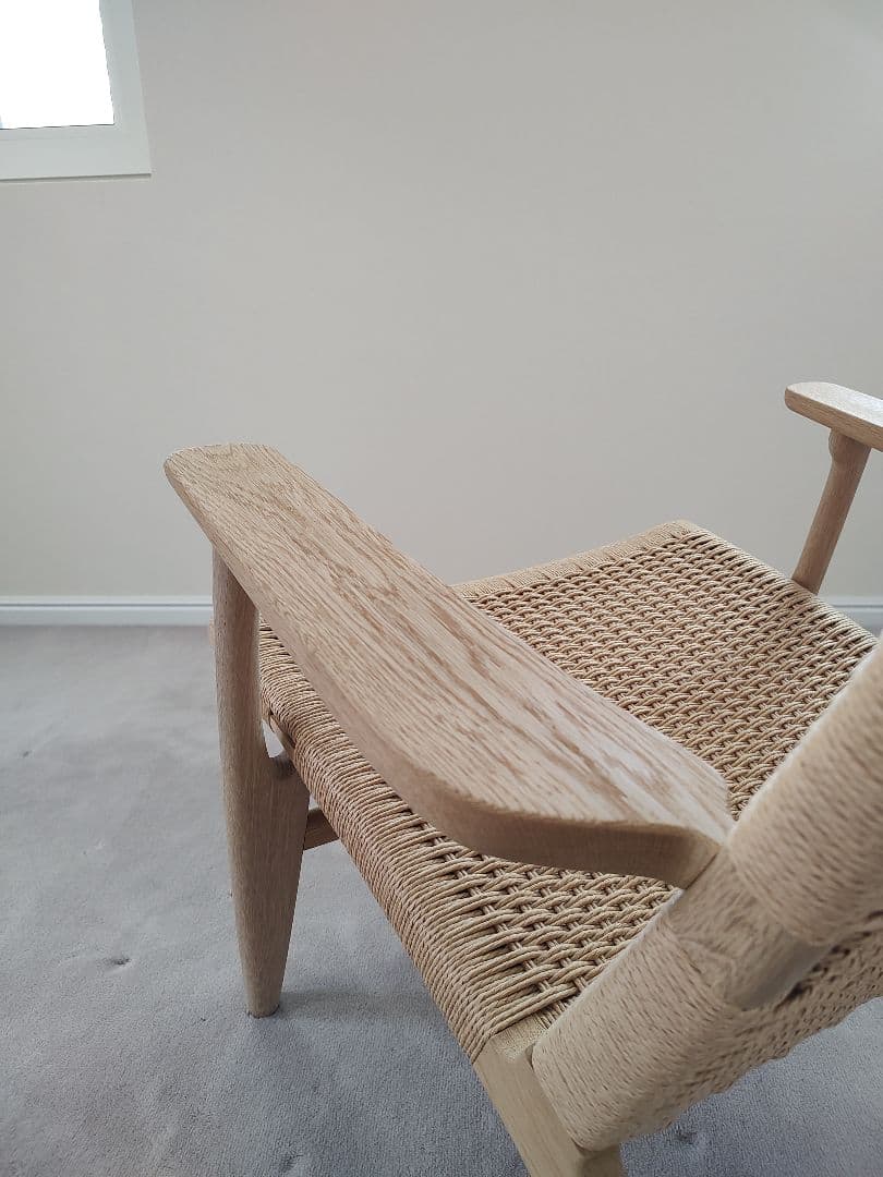 CH25 ラウンジチェア オーク ソープ仕上げ ナチュラルペーパーコード