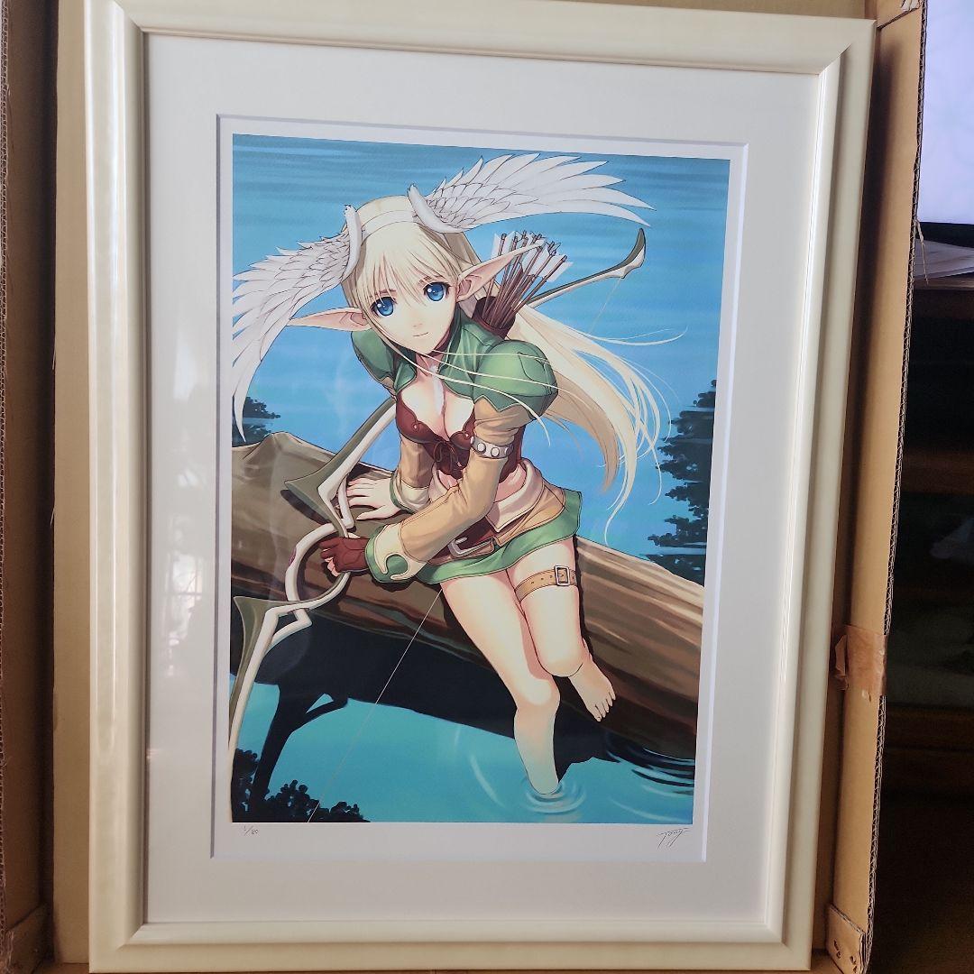 tonyの版画 作品名　エルウィン1　技法　ミクスドメディア