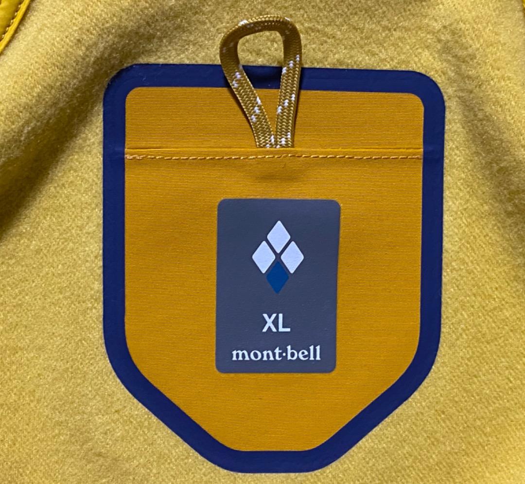 モンベル　パウダーシェッドパーカ　Men's　イエロー　XL　ユーズド　美品