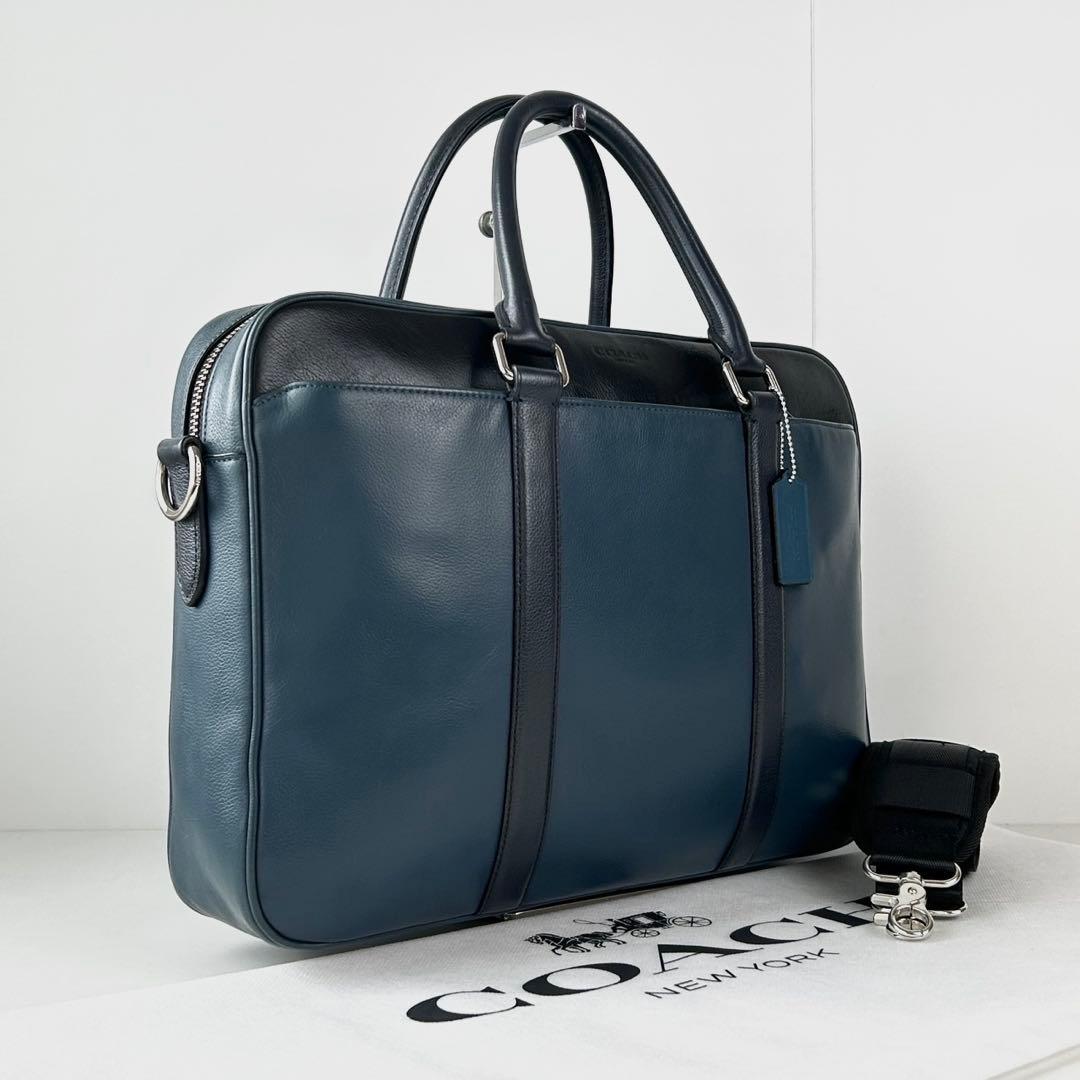 ✅【良品】定価8.9万　メンテ済み　コーチ　ビジネスバッグ　COACH レザー