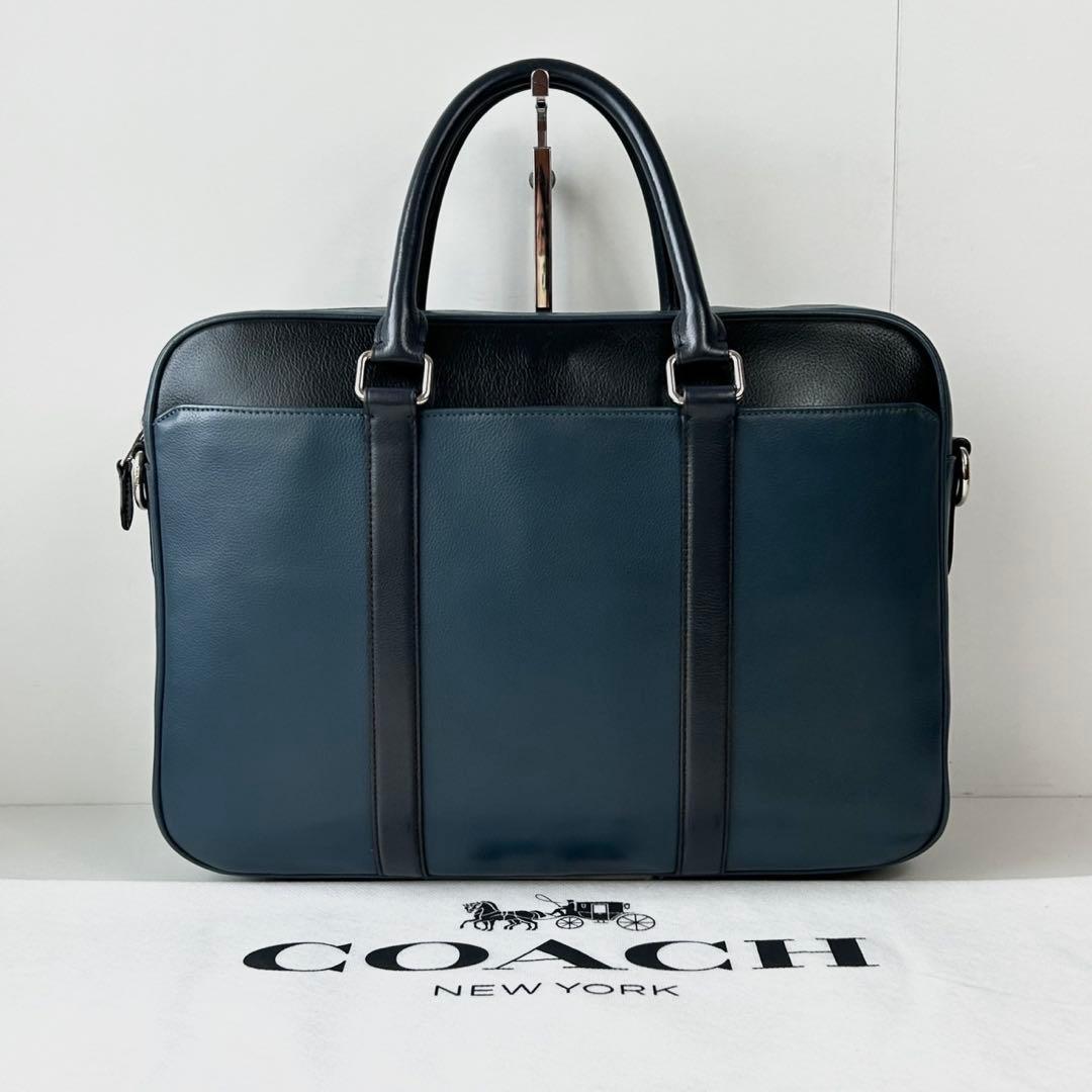 ✅【良品】定価8.9万　メンテ済み　コーチ　ビジネスバッグ　COACH レザー