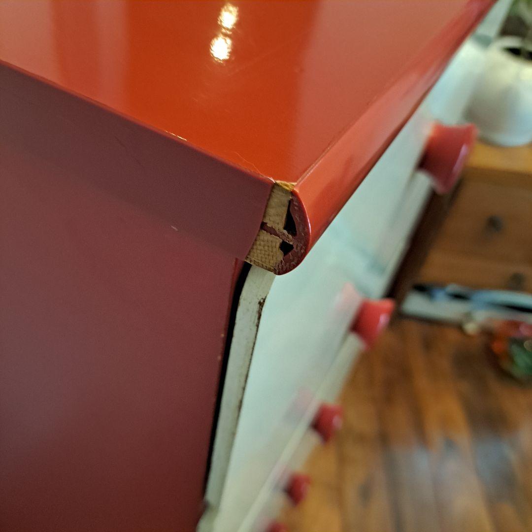 大幅値下げ　スペースエイジ　レトロ チェスト 赤　白