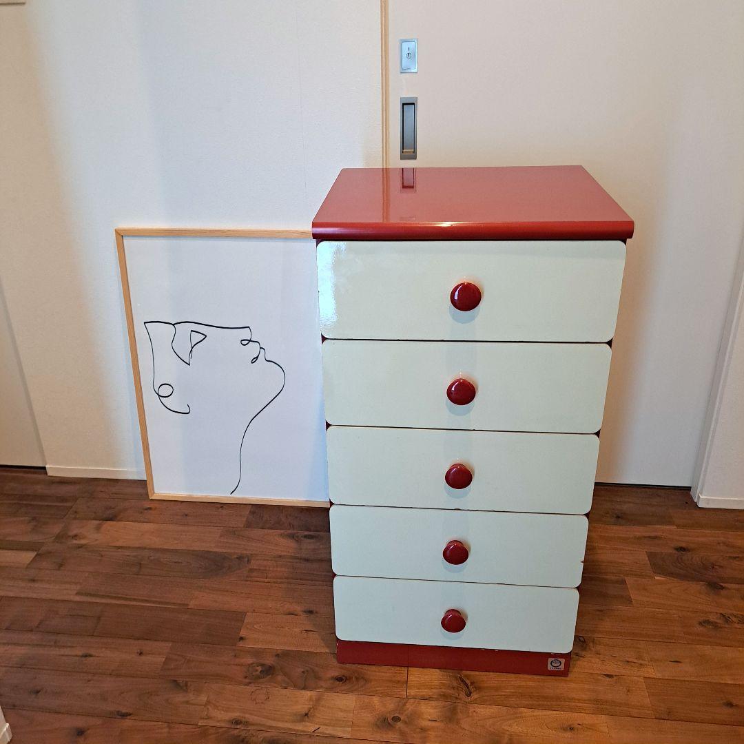 大幅値下げ　スペースエイジ　レトロ チェスト 赤　白