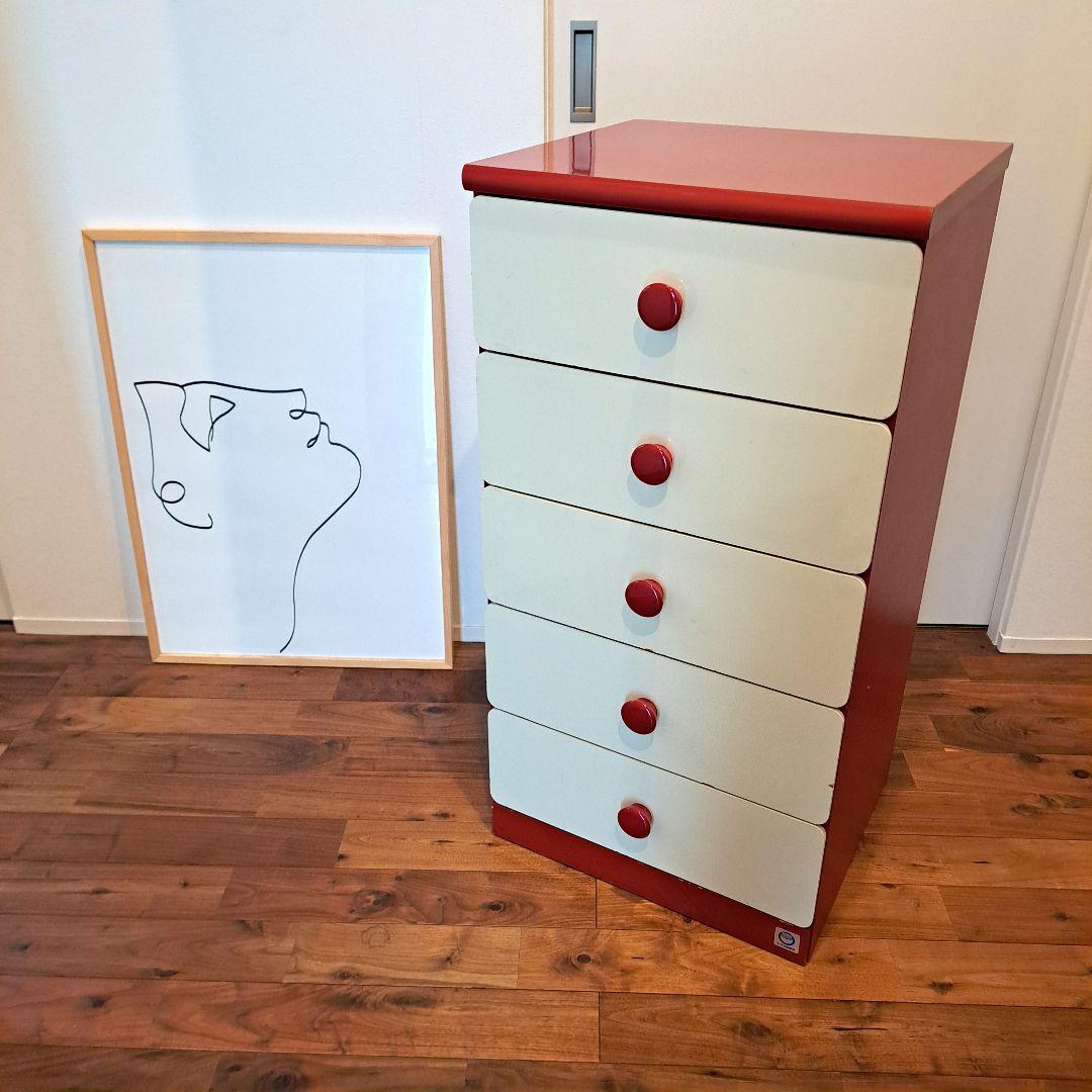 大幅値下げ　スペースエイジ　レトロ チェスト 赤　白