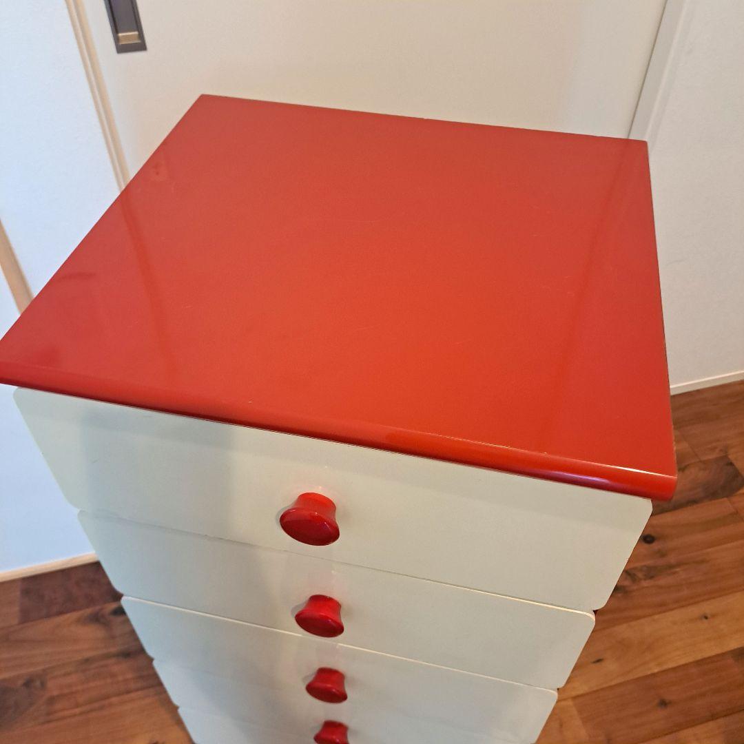 大幅値下げ　スペースエイジ　レトロ チェスト 赤　白