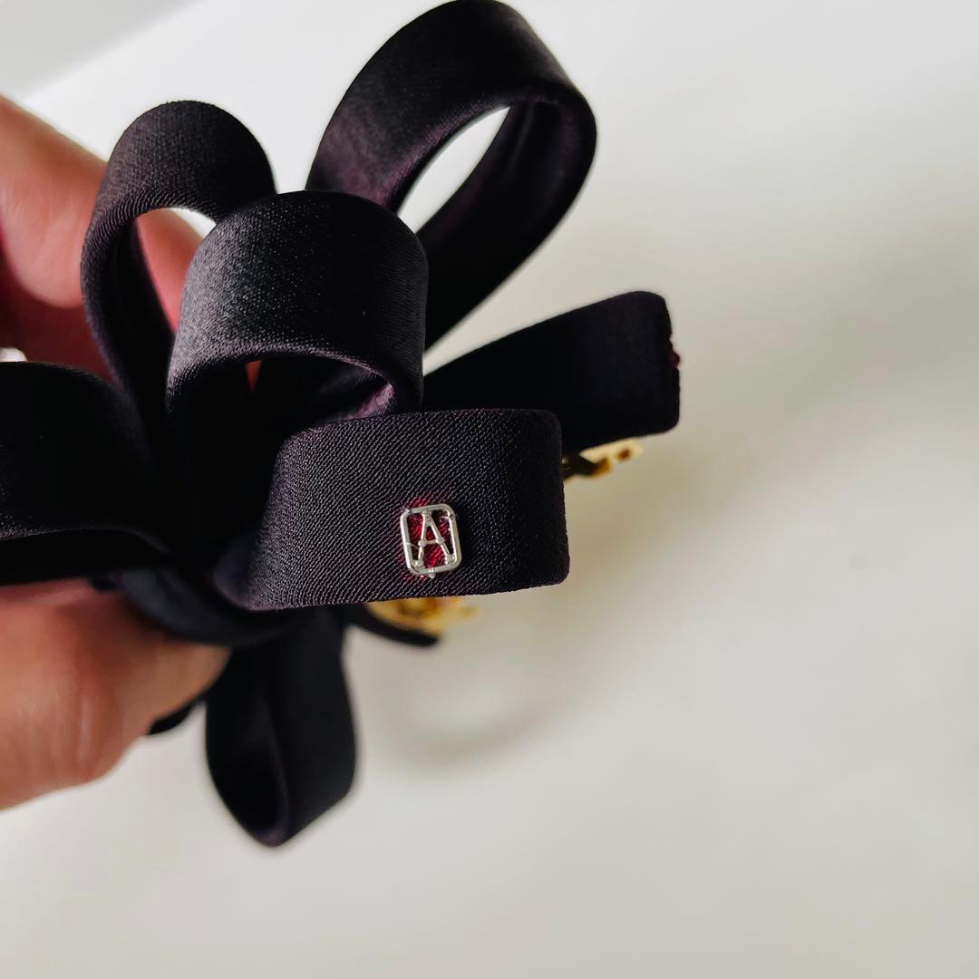 美品！ALEXANDRE DE PARIS リボン バレッタ　定価34100円