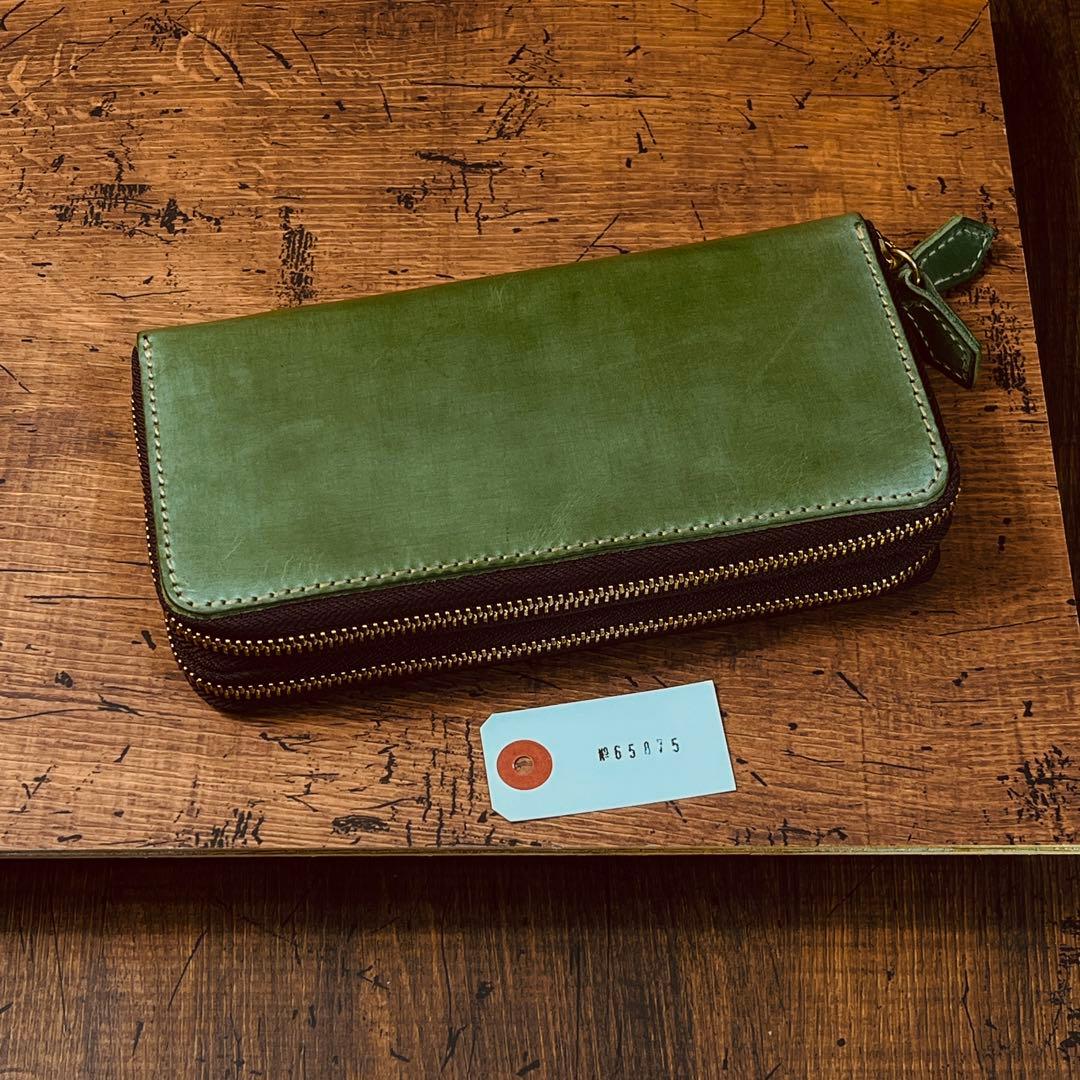 ブライドルレザー メンズ 長財布 ダブルファスナー ダブルジップ