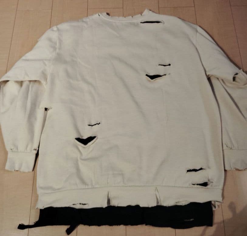 【セット】Disneyピノキオ ダメージスウェット L ライトベージュ