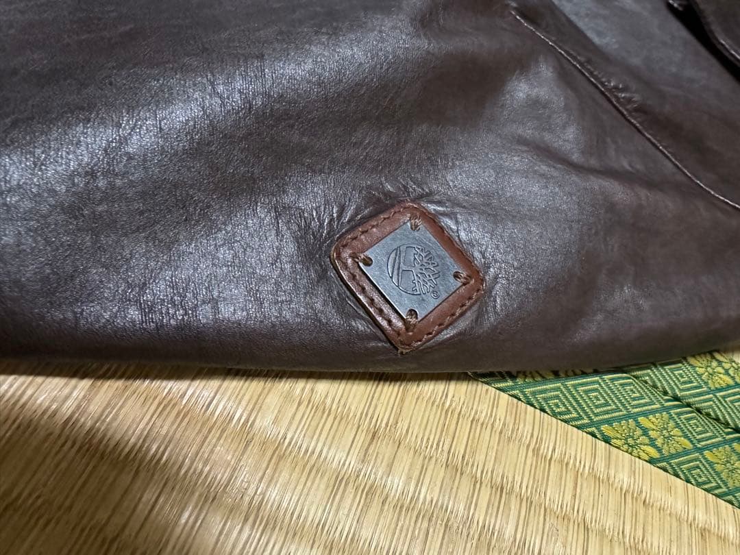 ティンバーランド　革ジャン　ジャケット　ダメージ加工　Timberland