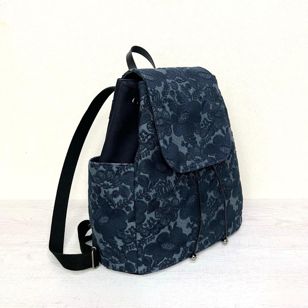 ミナペルホネン　ハンドメイド　リュック　smile flower