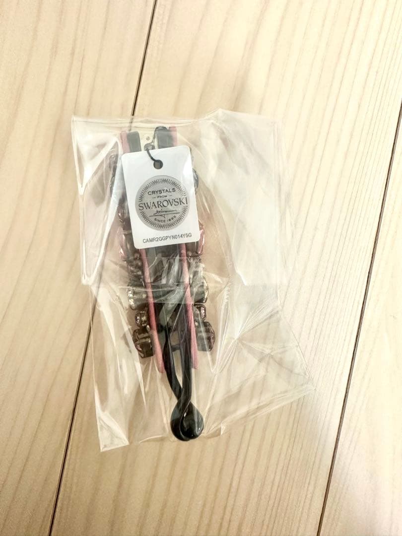 complex biz Swarovski ビジュー バナナクリップ ピンク