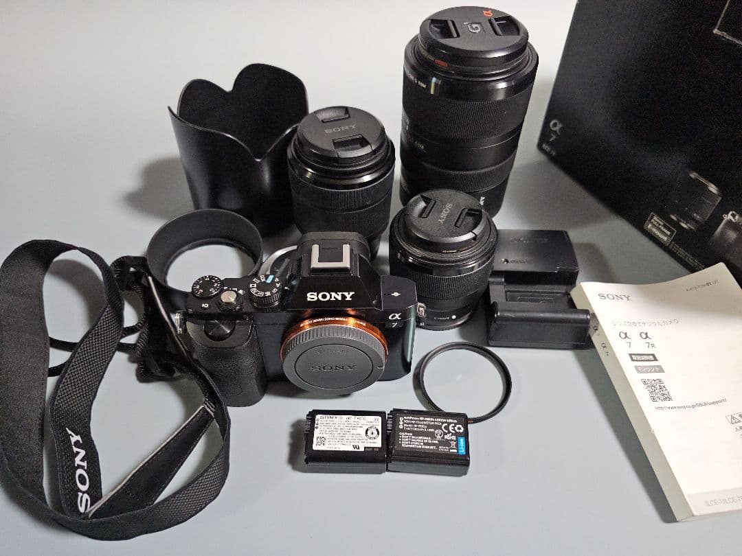しょーち　SONY α7 ILCE-7 レンズ3本付き 中古動作問題なし