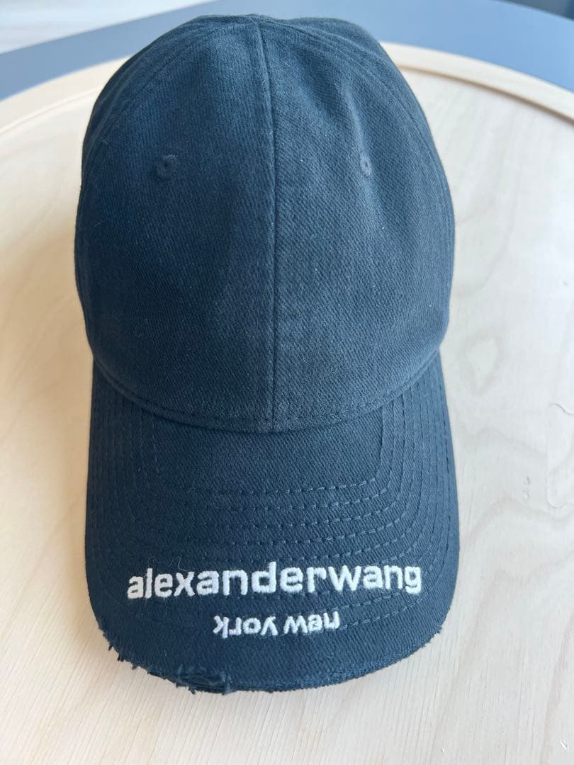 ALEXANDER WANG ロゴ刺繍 コットン ベースボールキャップ