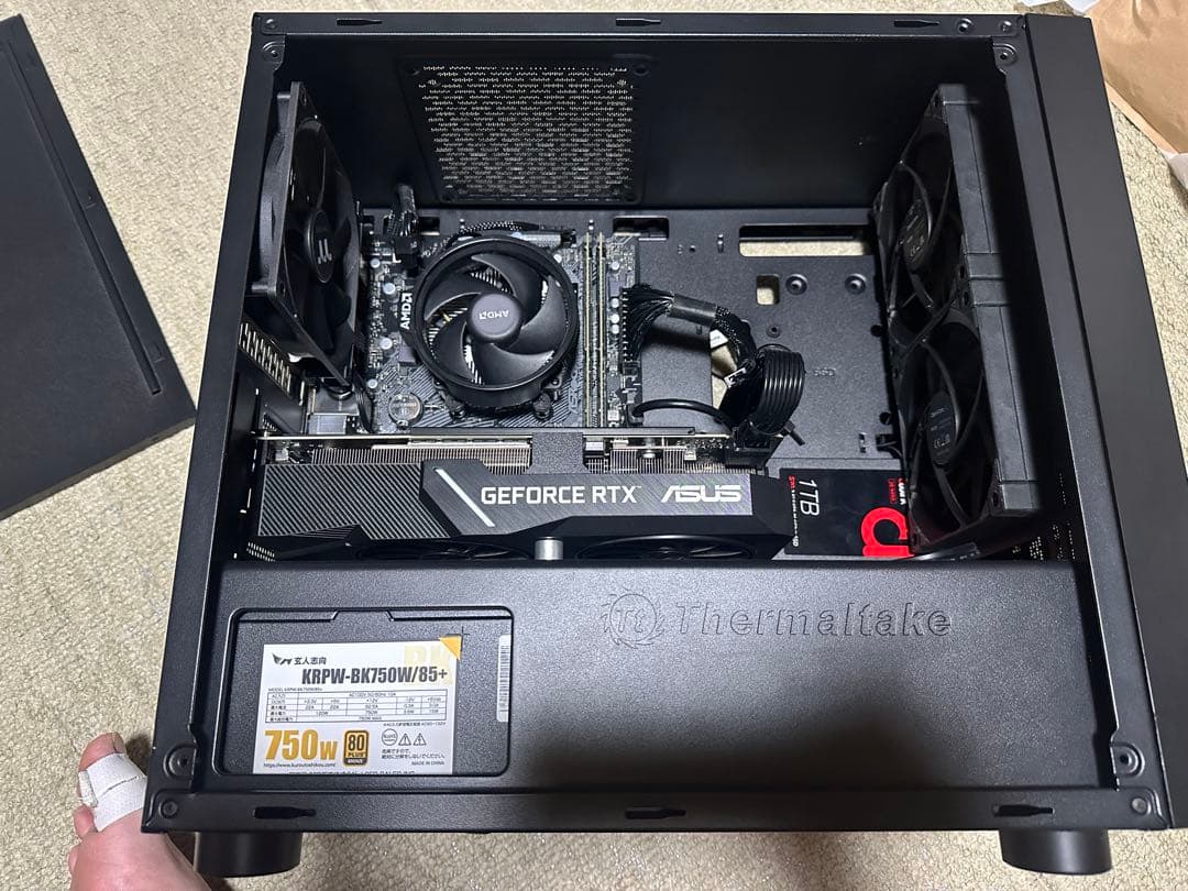 自作pc ryzen5-4500 RTX-2070 メモリ16GB SSD1TB