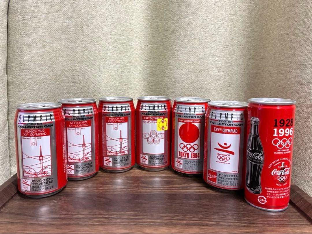 【希少】コカ・コーラ オリンピック 歴代コレクター缶 7本セット 観賞用