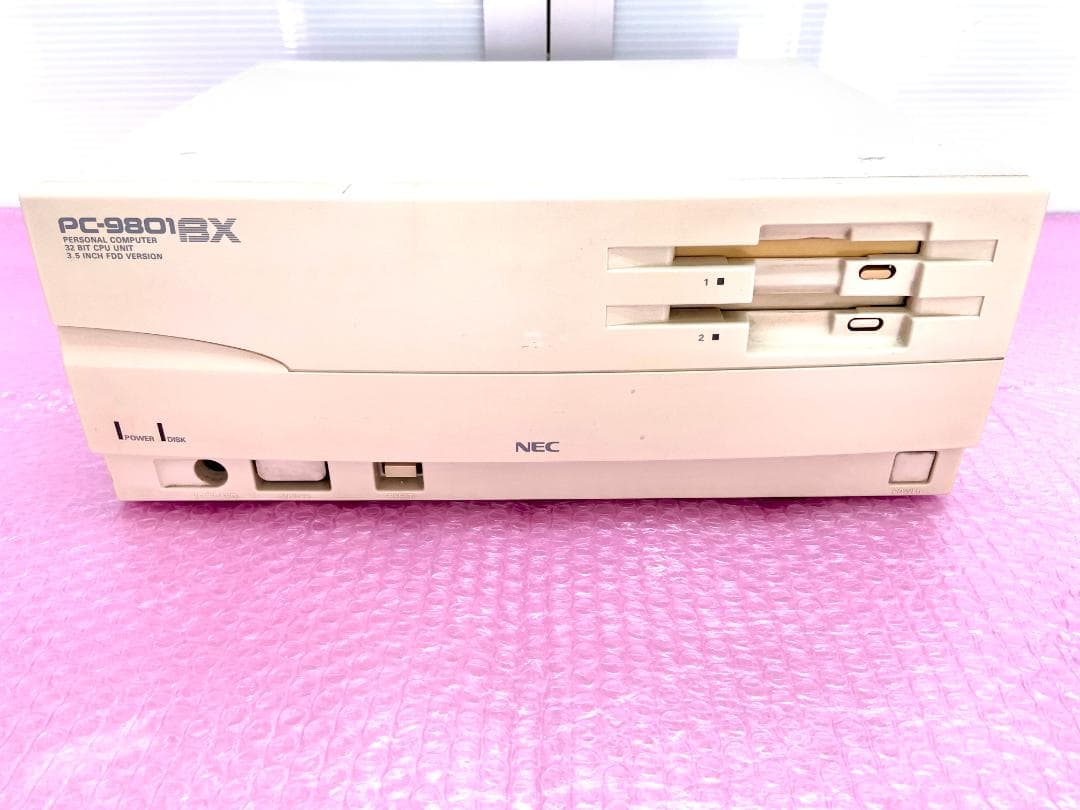 【動作確認済】希少！NEC PC-9801BX/U2 3.5FDD×2