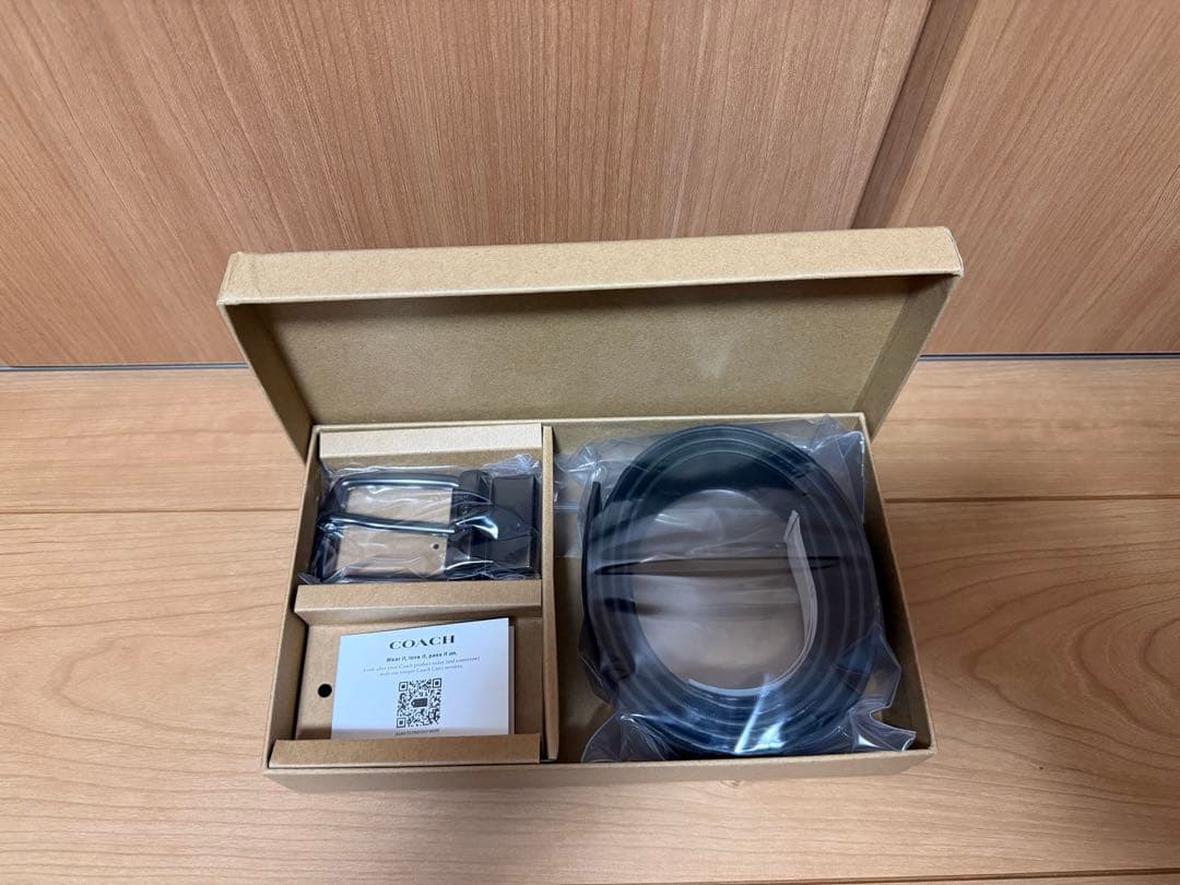 新品未使用 COACH コーチ ベルト ブラックレザー