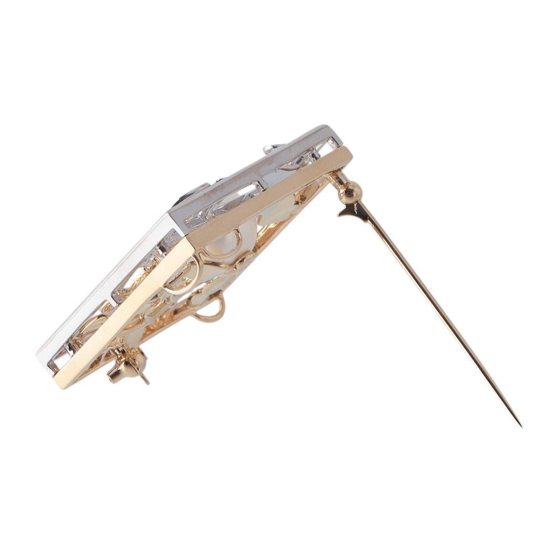 ミキモト パール ダイヤ ブローチ パール9.9mm【21687】